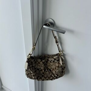 2000's Y2K Coach Signature Canvas Top Handle Bag